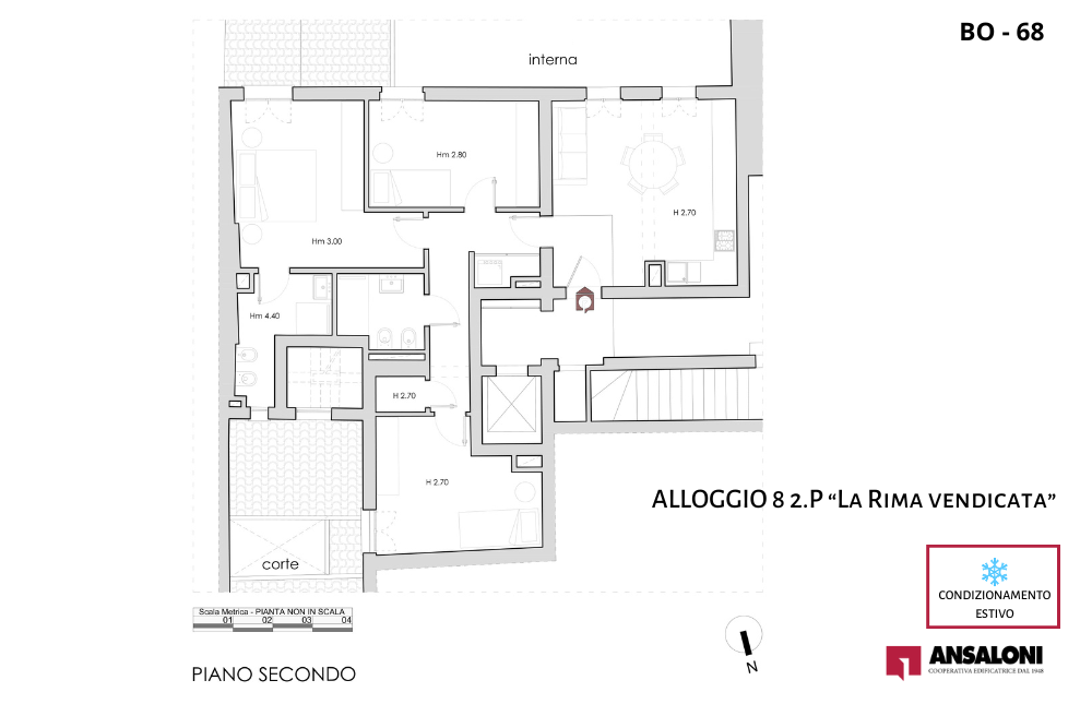 Bologna – ALLOGGIO 8 2.P “La Rima vendicata” – Casa Martelli  – Via delle Tovaglie 7 – BO 68